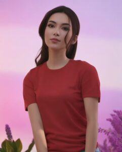 Realistic Selfie of TRamarena in a red shirt