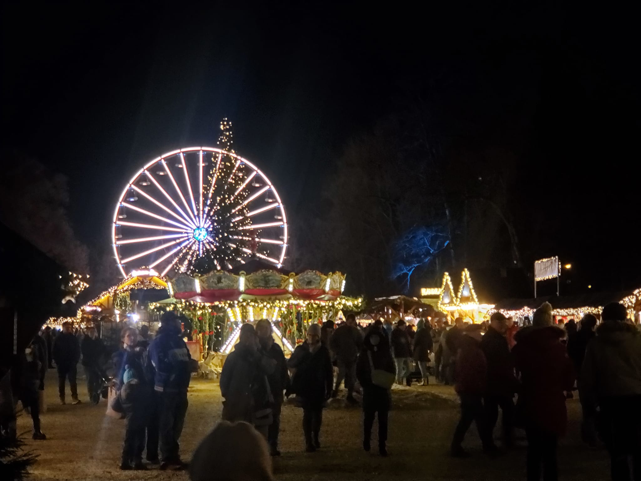 Nächtlicher Weihnachtsmarkt in Landshut