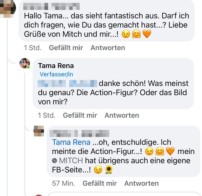 Screenshot einer kurzen Unterhaltung auf Facebook