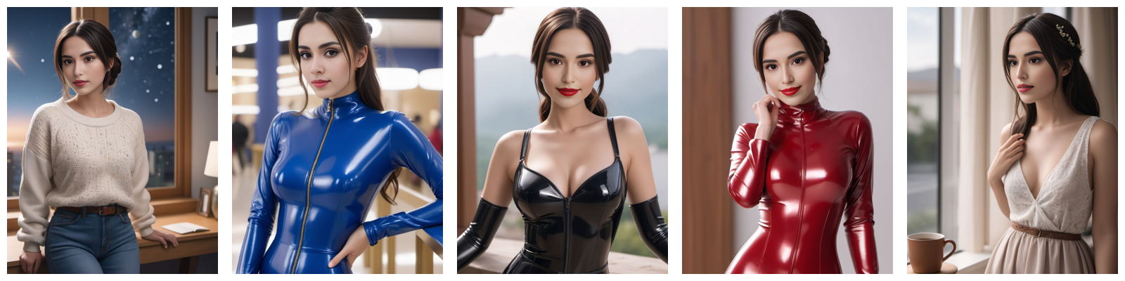 Mein Patreon Titelbild Fünf verschiedene attraktive Fotos von Tamarena nebeneinander